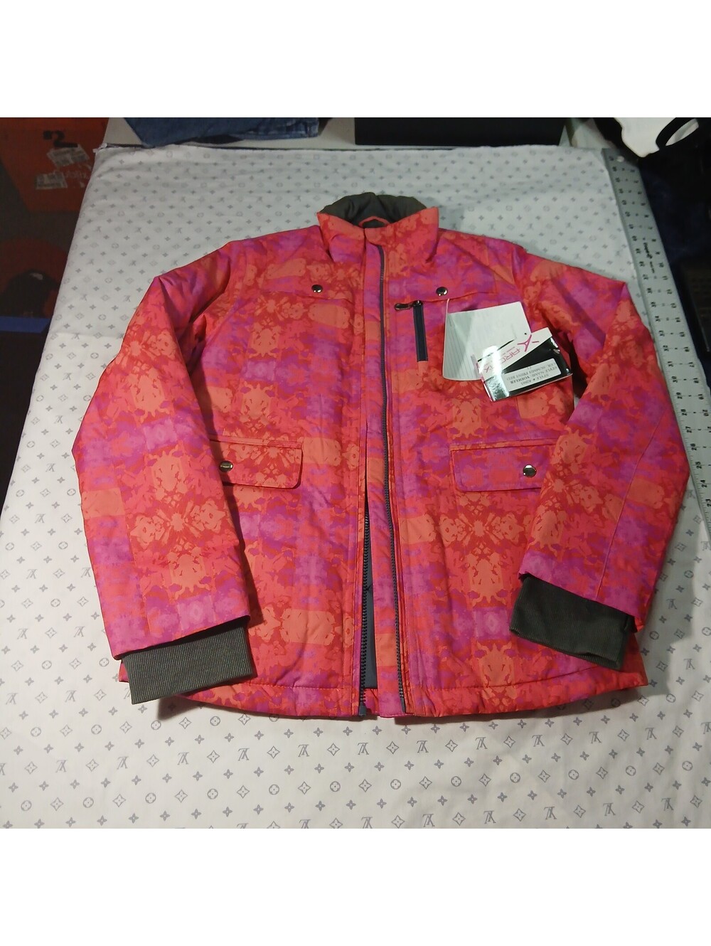 Arctix Pink Orange Ski Jacket Floral Insulated Winter Coat Womens Snowboard